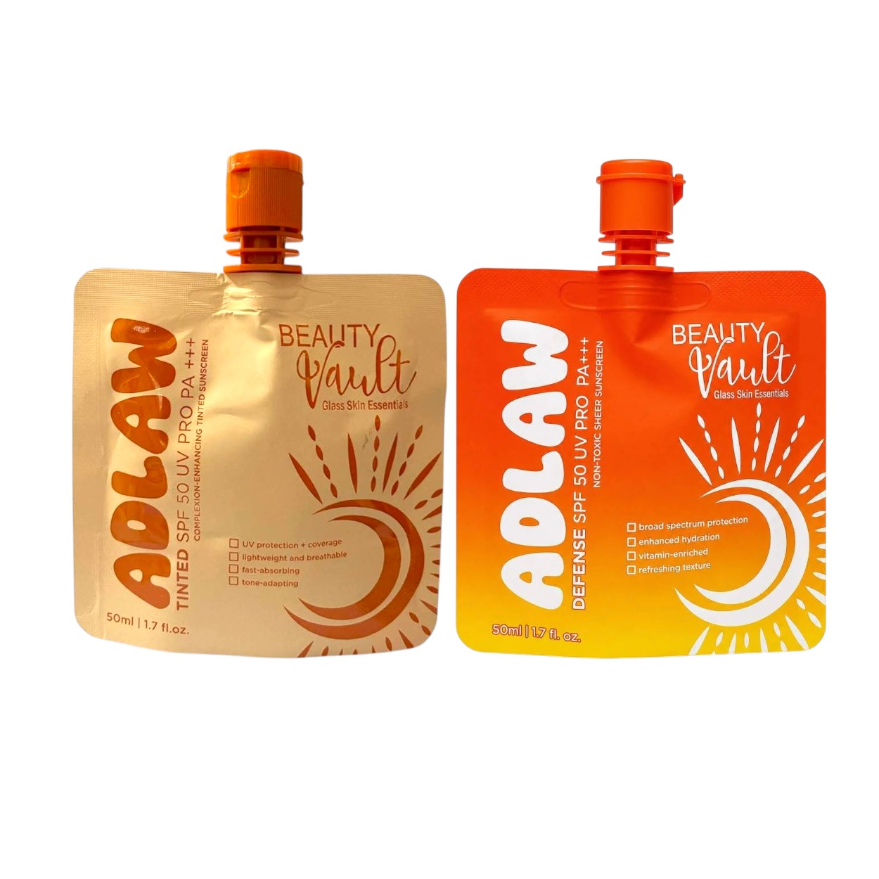 BEAUTY VAULT Adlaw Premium & Tinted SPF50 Uv Pro Sunscreen 50ml