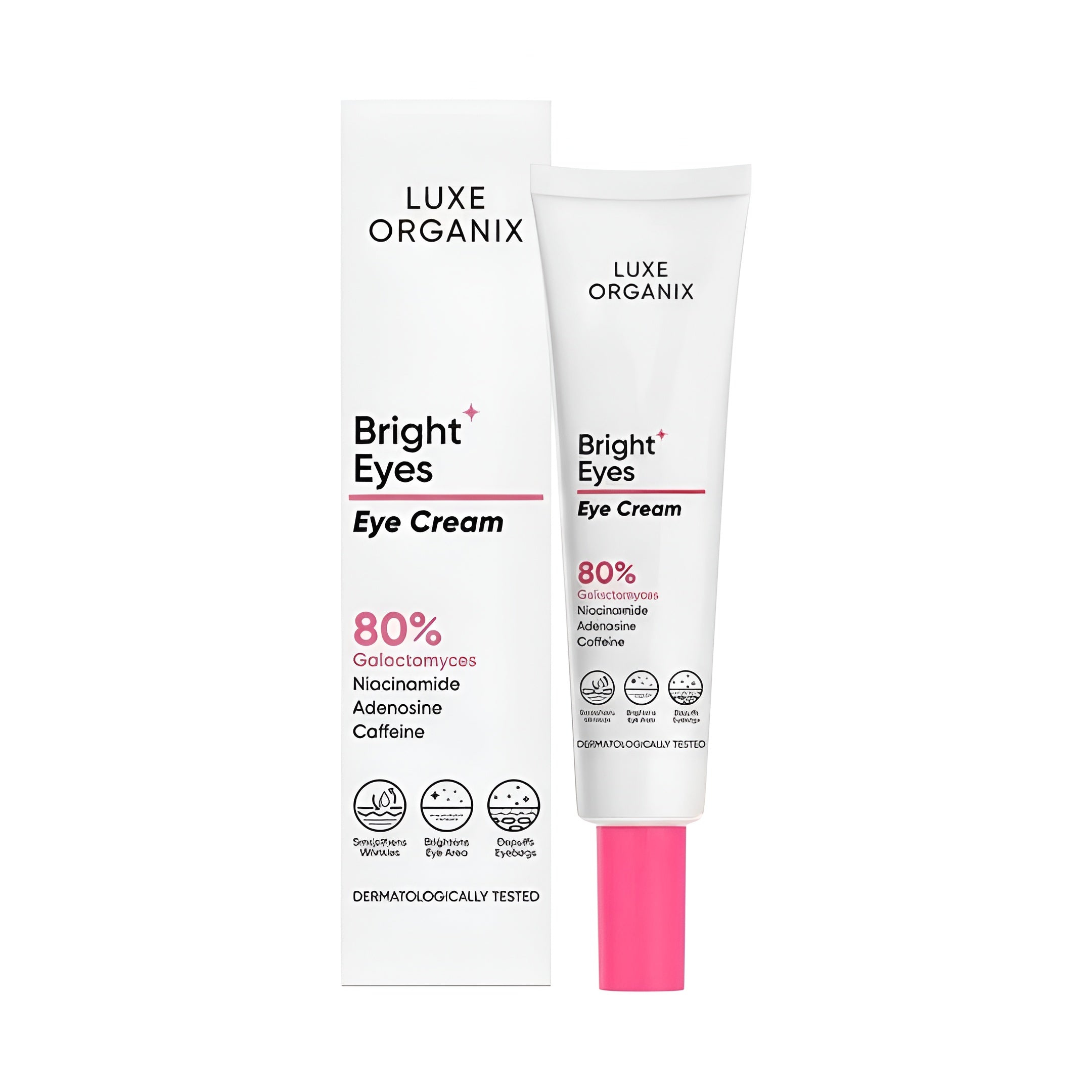 LUXE ORGANIX Bright Eyes Eye Cream 80% Galactomyces 15g