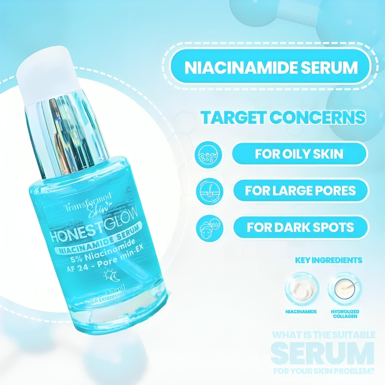 HONEST GLOW Niacinamide Serum (Blue) 30ml
