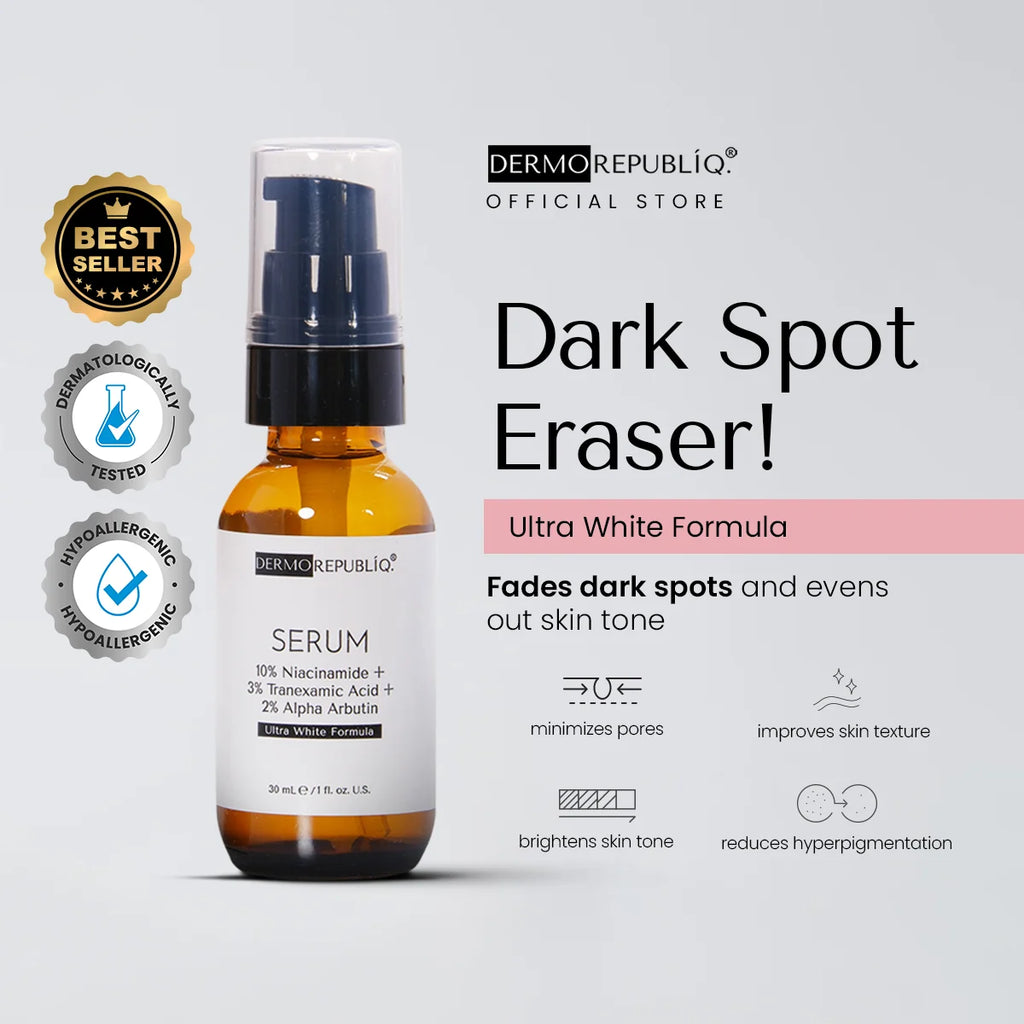 Dermorepubliq 10% Niacinamide +3% Tranexamic Acid +2% Alpha Arbutin Ultra White Serum 30ml