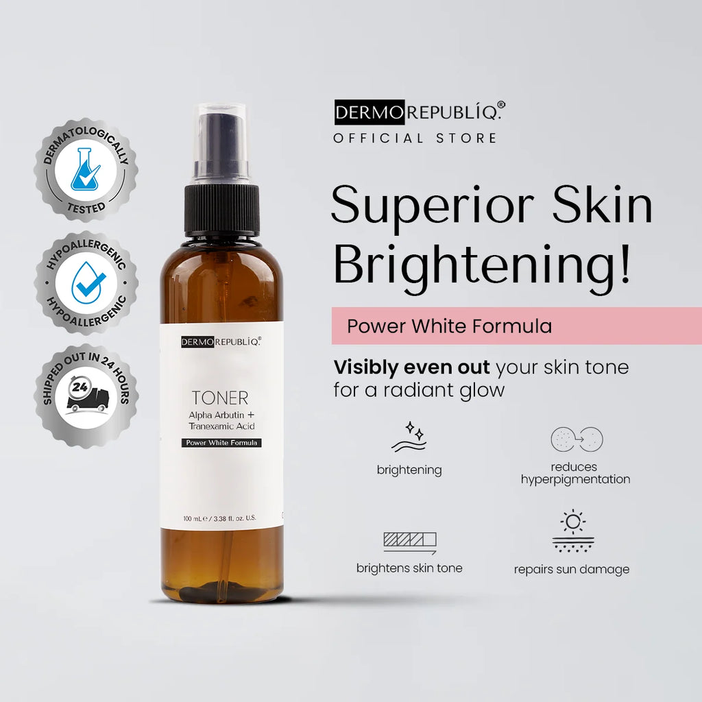 Dermorepubliq Alpha Arbutin + Tranexamic Acid Ultra Whitening Toner 100ml