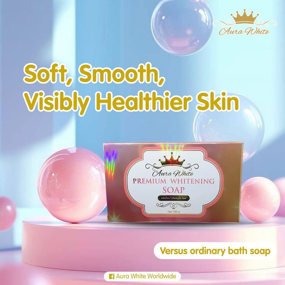 AURA WHITE PREMIUM WHITENING SOAP 120g