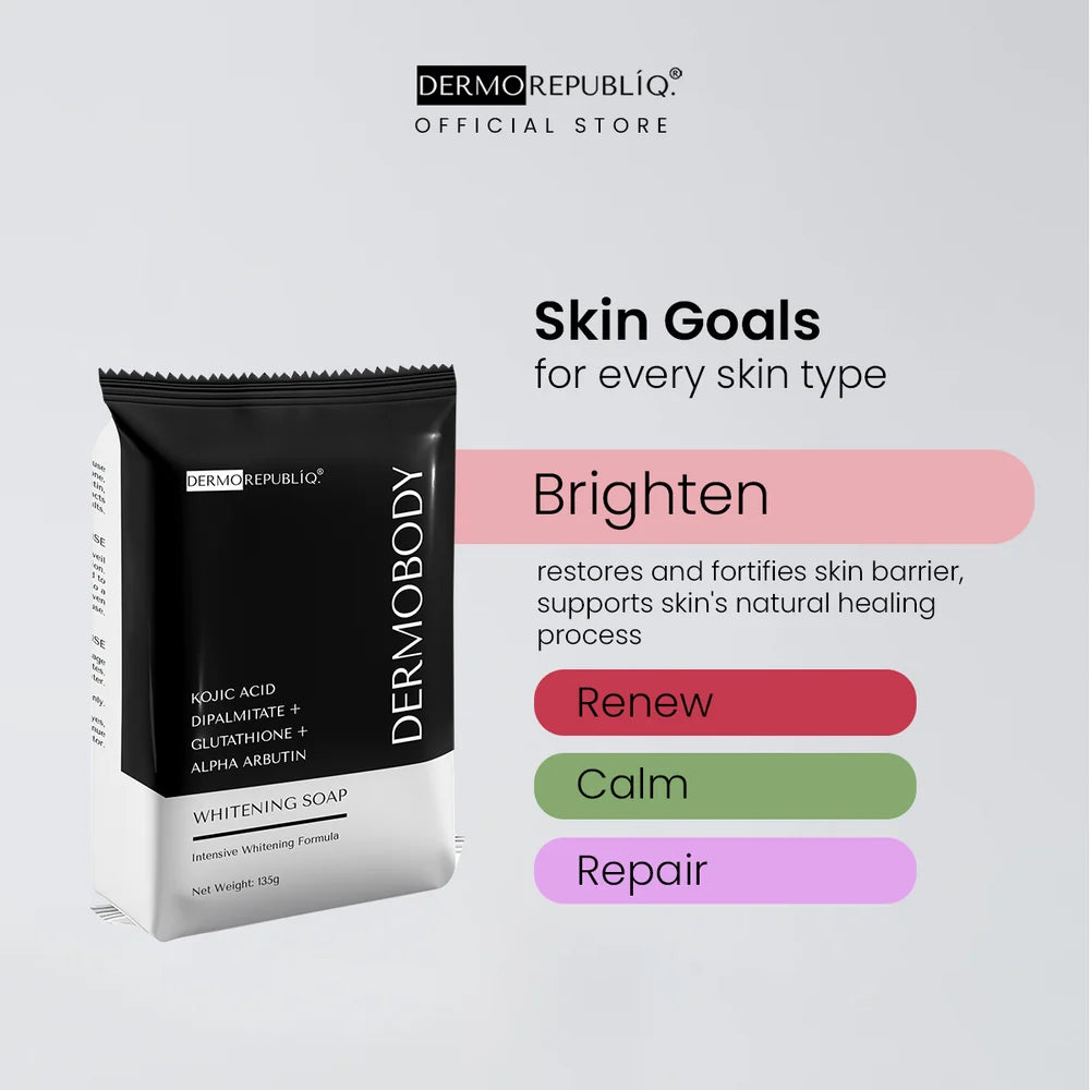 DermoBody Glutathione + Kojic + Alpha Arbutin Power White Body Bar 135g