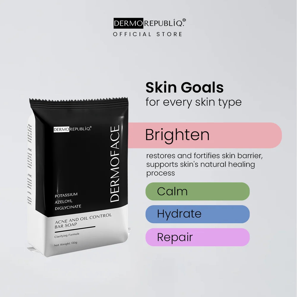 Dermorepubliq DermoFace Potassium Azeloyl Diglycinate - Acne & Oil Control Bar Soap 135g