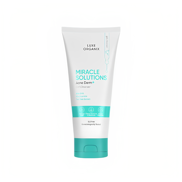 LUXE ORGANIX Miracle Solutions Acne Derm Gel Cleanser 150ml