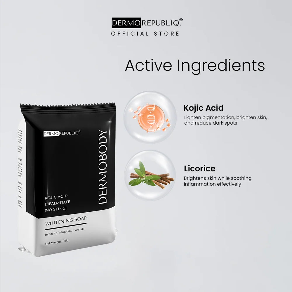 Dermorepubliq DermoBody Kojic Acid Dipalmitate No Sting Brightening Body Bar