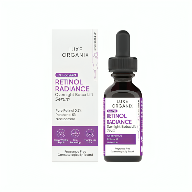 LUXE ORGANIX Retinol Radiance Overnight Botox Lift Serum 30ml