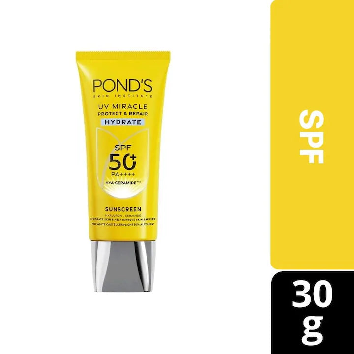 PONDS UV Miracle Bright & Hydrate Sunscreen SPF 50+ PA++++ 30g - Protect & Repair