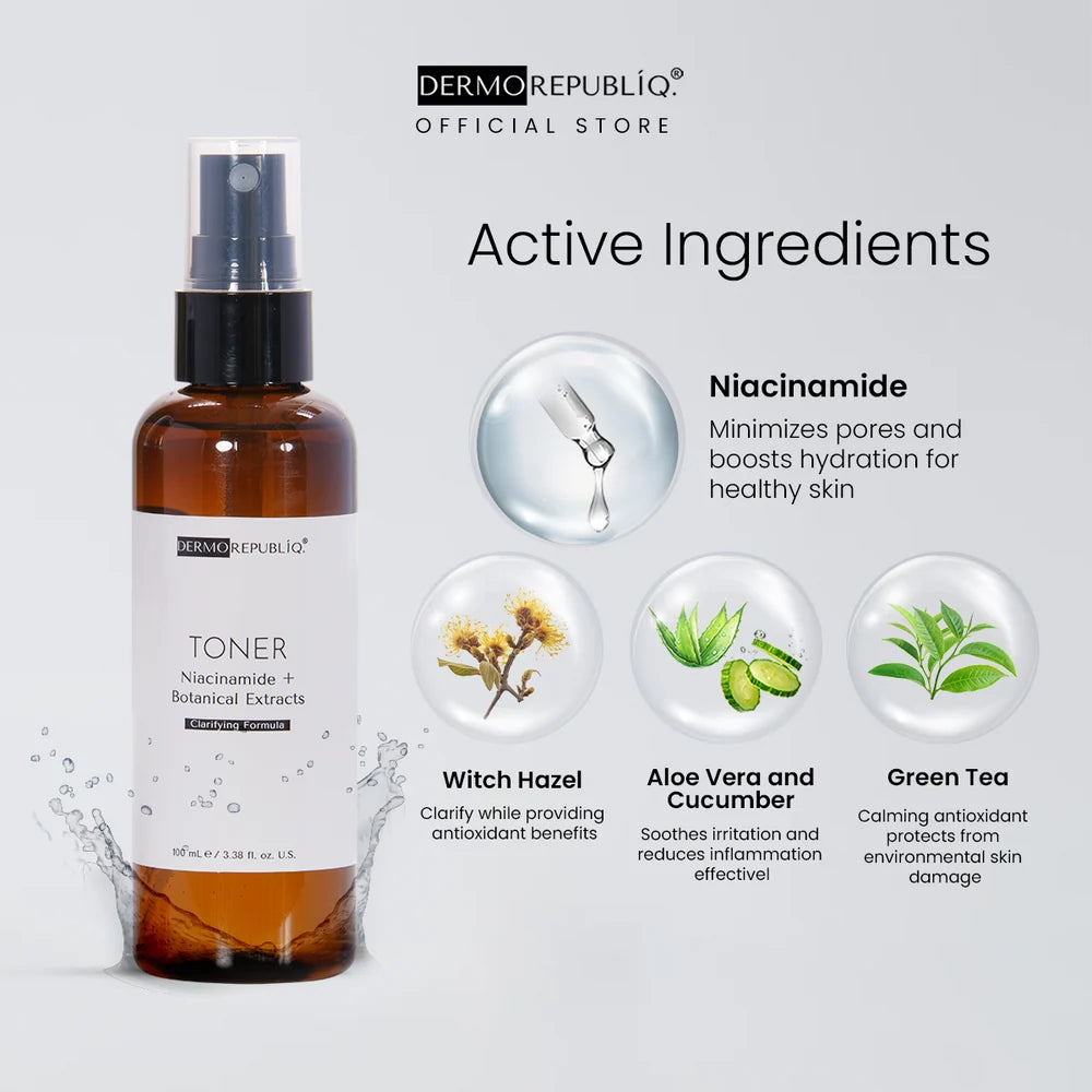 Dermorepubliq Clarifying Formula Toner Niacinamide + Botanical Extracts - 100 ml