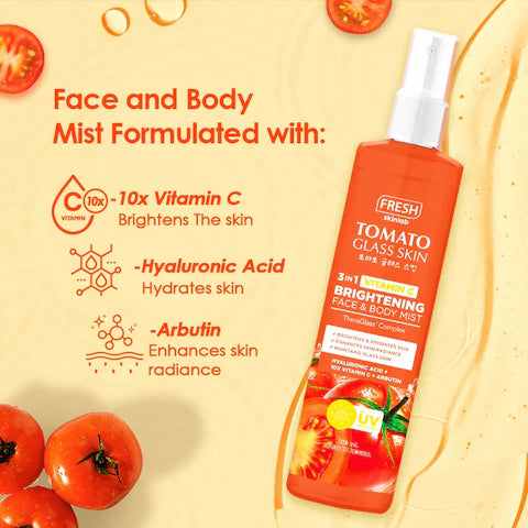Fresh Skinlab Tomato Glass Skin Face & Body Mist 150ml