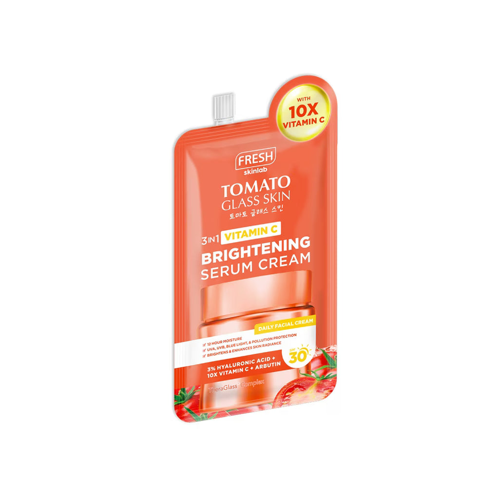 FRESH SKINLAB Tomato Glass Skin 3 in 1 Vitamin C Brightening Serum Cream SPF 30 10ml