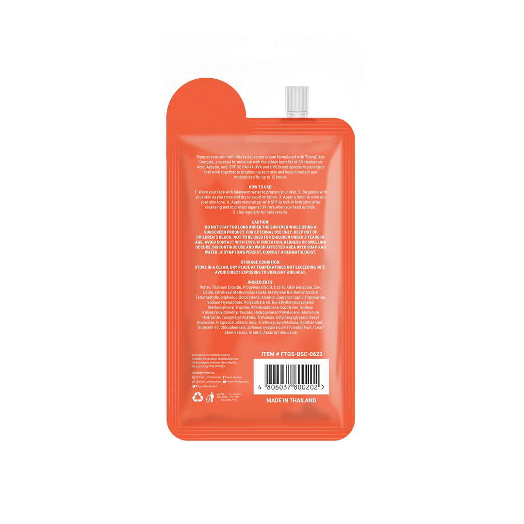 FRESH SKINLAB Tomato Glass Skin 3 in 1 Vitamin C Brightening Serum Cream SPF 30 10ml