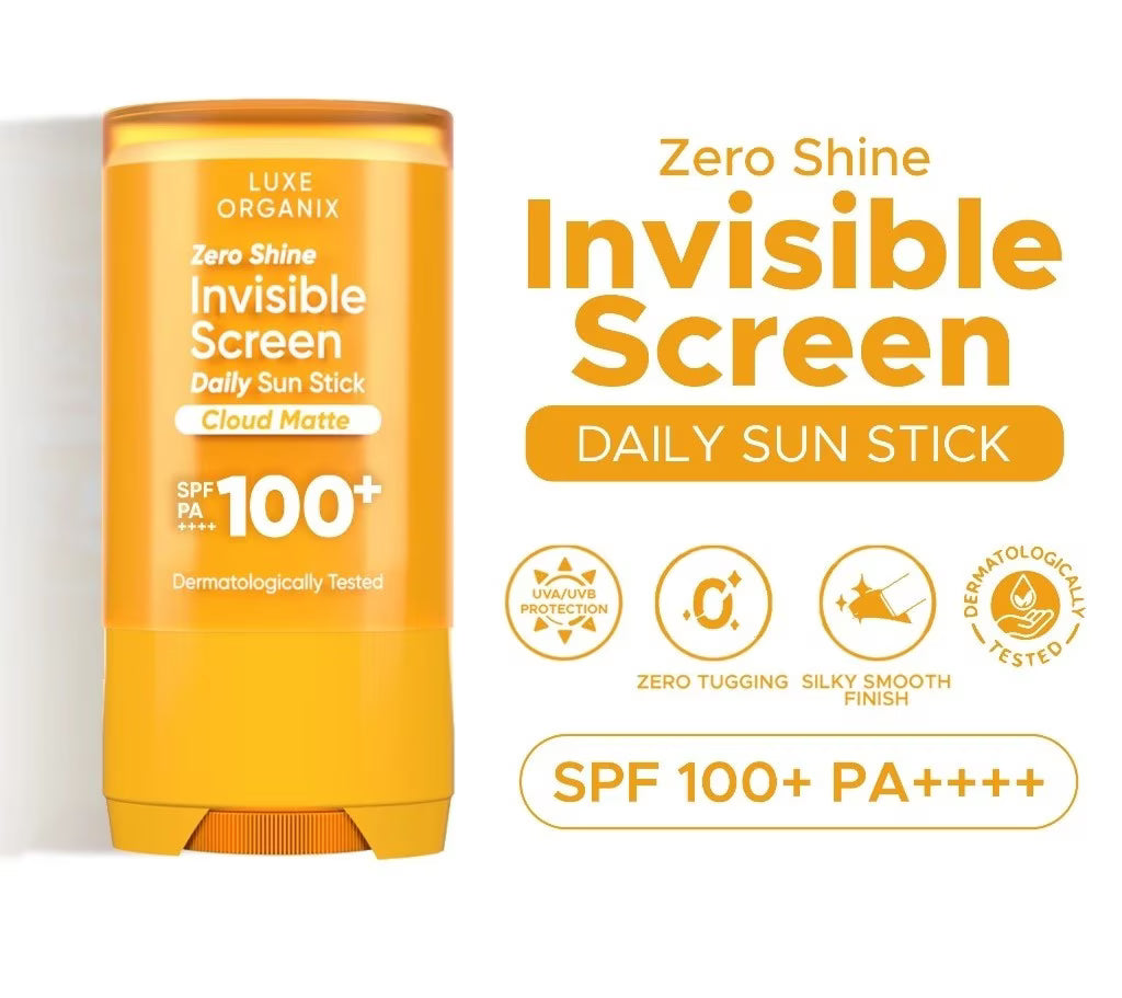 LUXE ORGANIX Zero Shine Invisible Screen Daily Sunstick