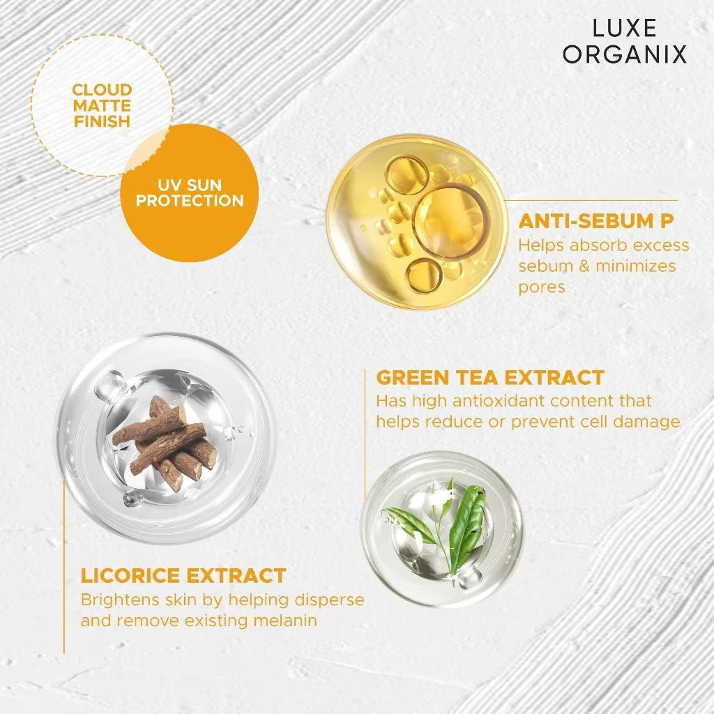 LUXE ORGANIX Zero Shine Invisible Screen Daily Sunstick