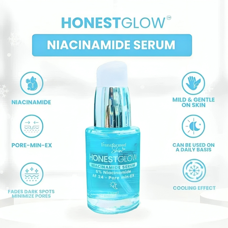 HONEST GLOW Niacinamide Serum (Blue) 30ml