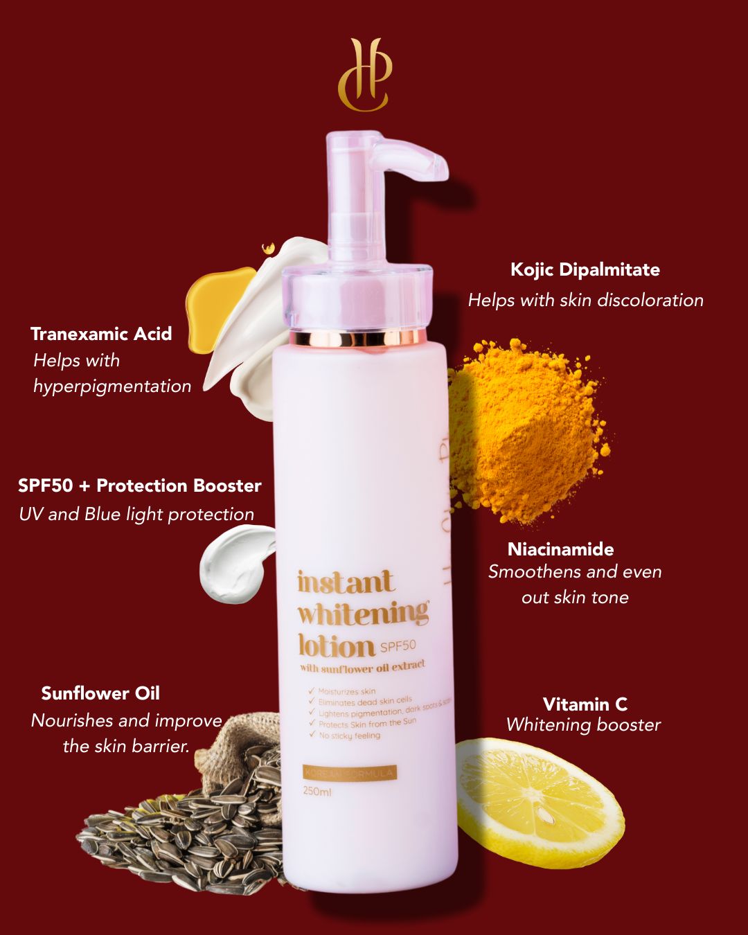 Her Choice Ph-Instant Whitening Lotion SPF 50, 250ML