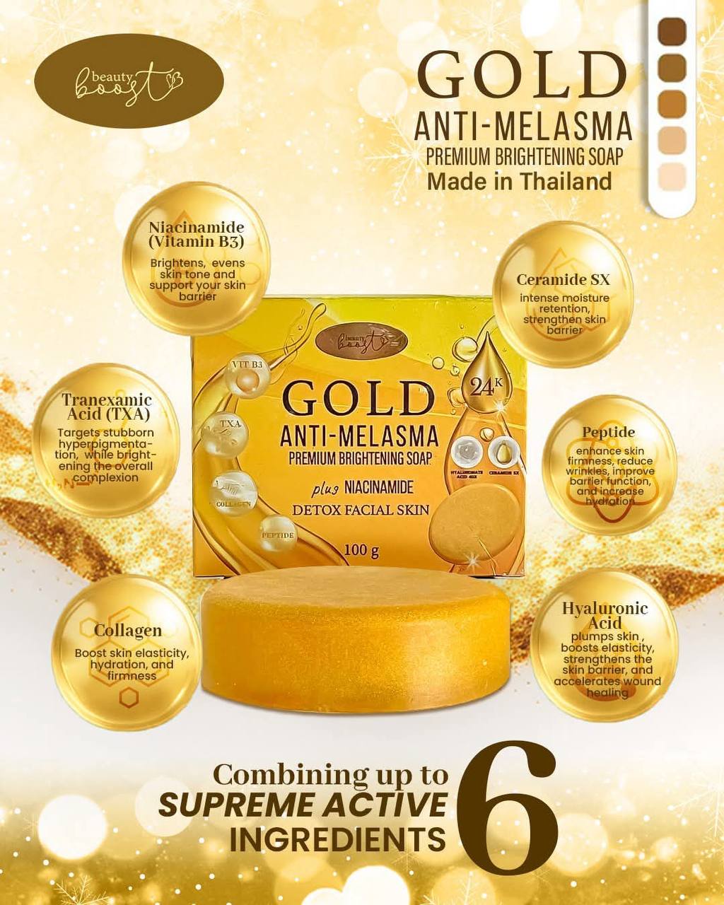 Beauty Boost Gold Anti-Melasma Premium Brightening Soap