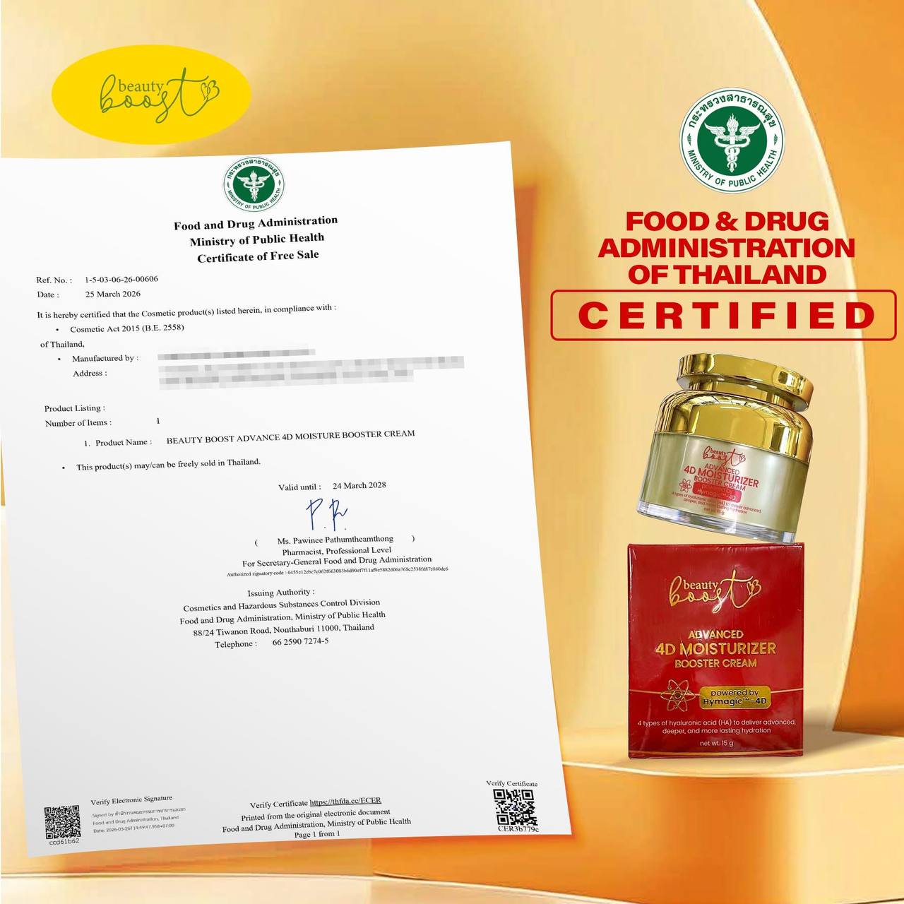 Beauty Boost Advanced 4D Moisturizer Booster Cream