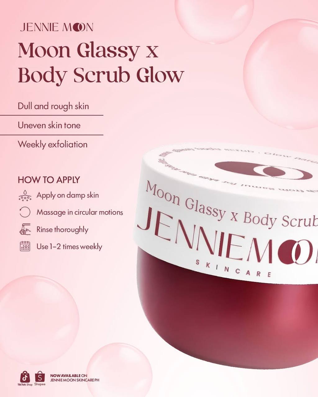 Jennie Moon Moon Glassy x Body Scrub Glow