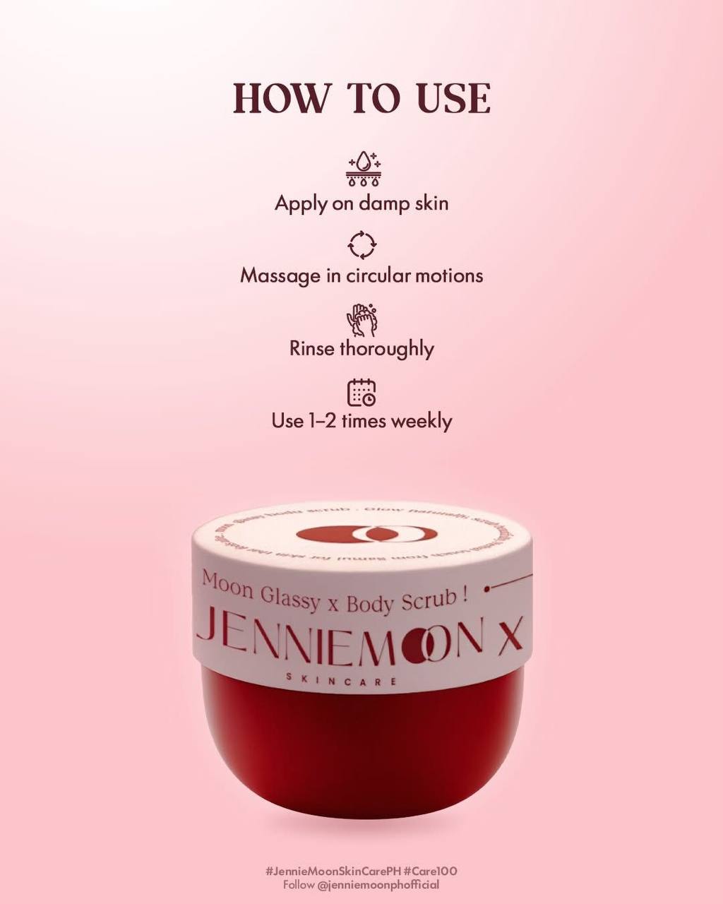 Jennie Moon Moon Glassy x Body Scrub Glow
