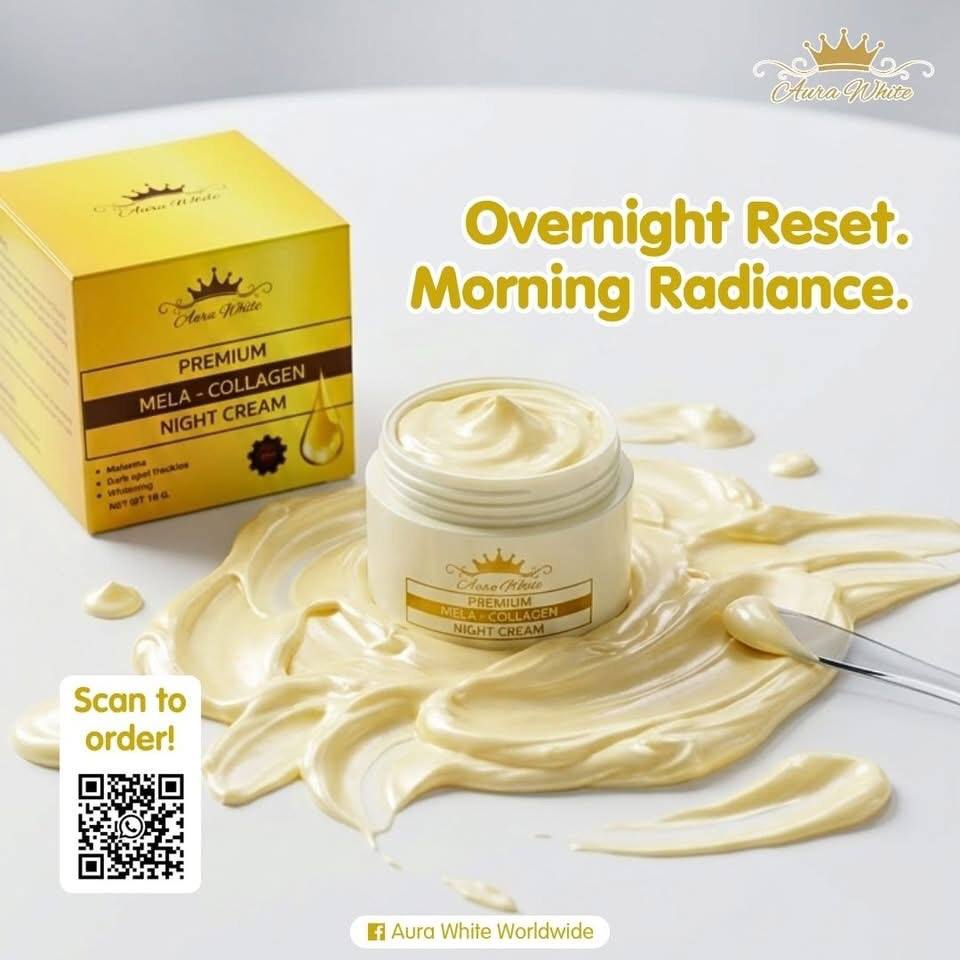 Aura White Premium Mela-Collagen Night Cream