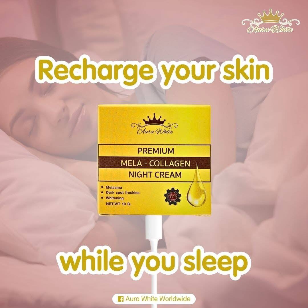 Aura White Premium Mela-Collagen Night Cream