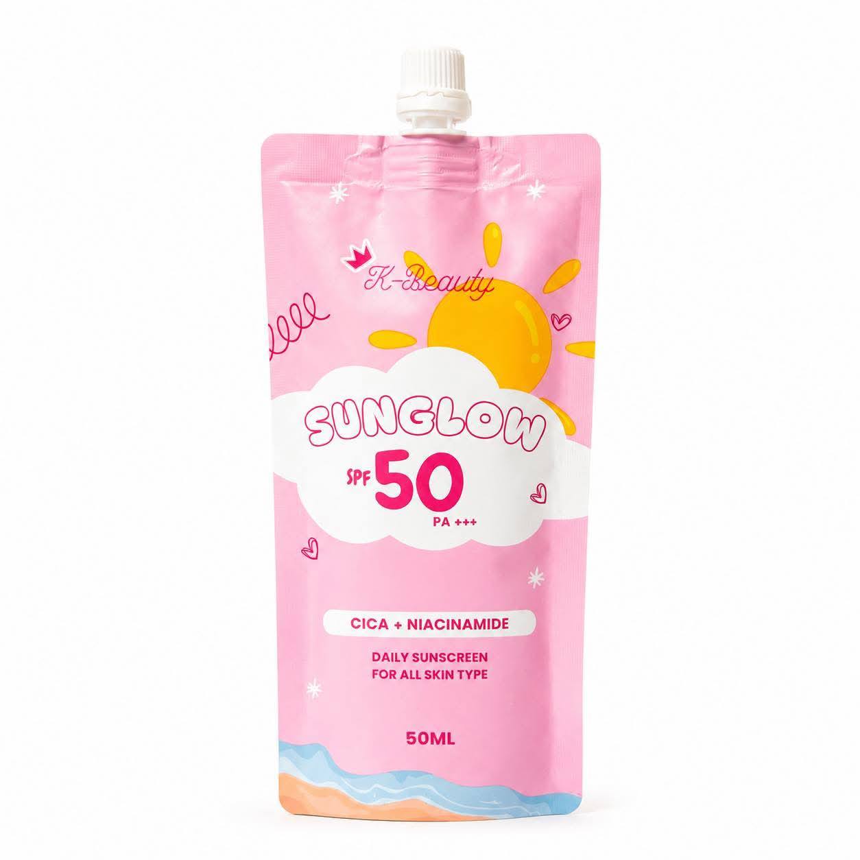 K BEAUTY Sunglow SPF50 PA+++ Cica + Niacinamide