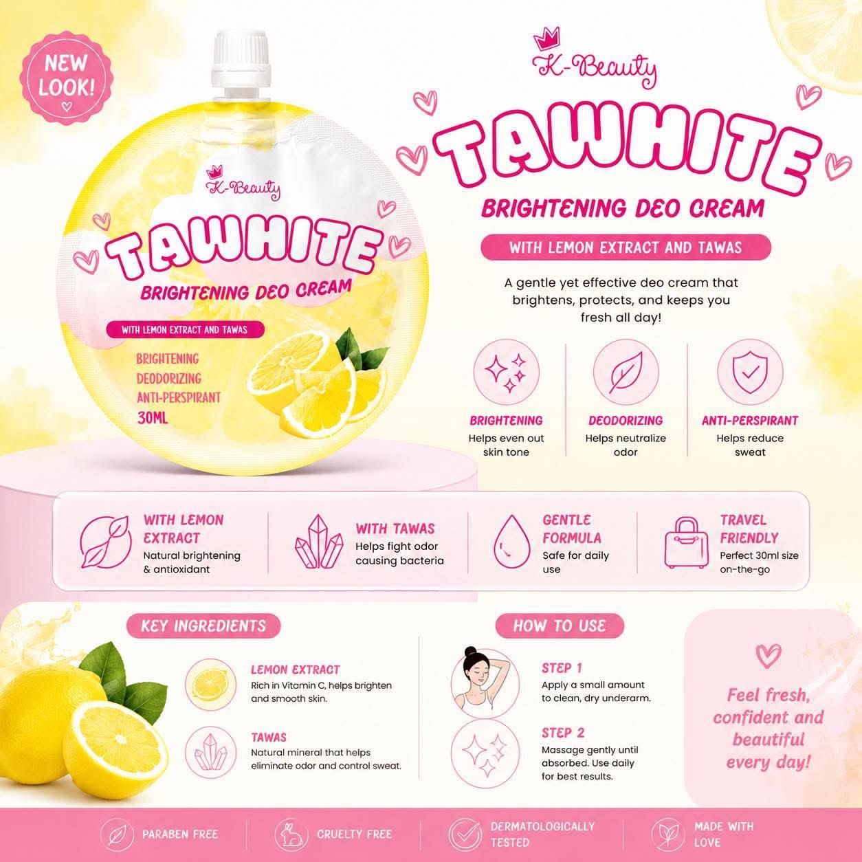 K BEAUTY Tawhite Brightening Deo Cream