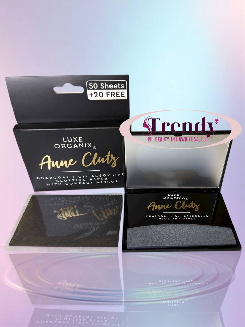 LUXE ORGANIX x Anne Clutz Charcoal | Oil Absorbing Blotting Paper