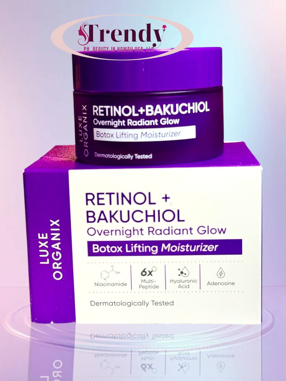LUXE ORGANIX Retinol + Bakuchiol Overnight Radiant Glow Botox Lifting Moisturizer 50g