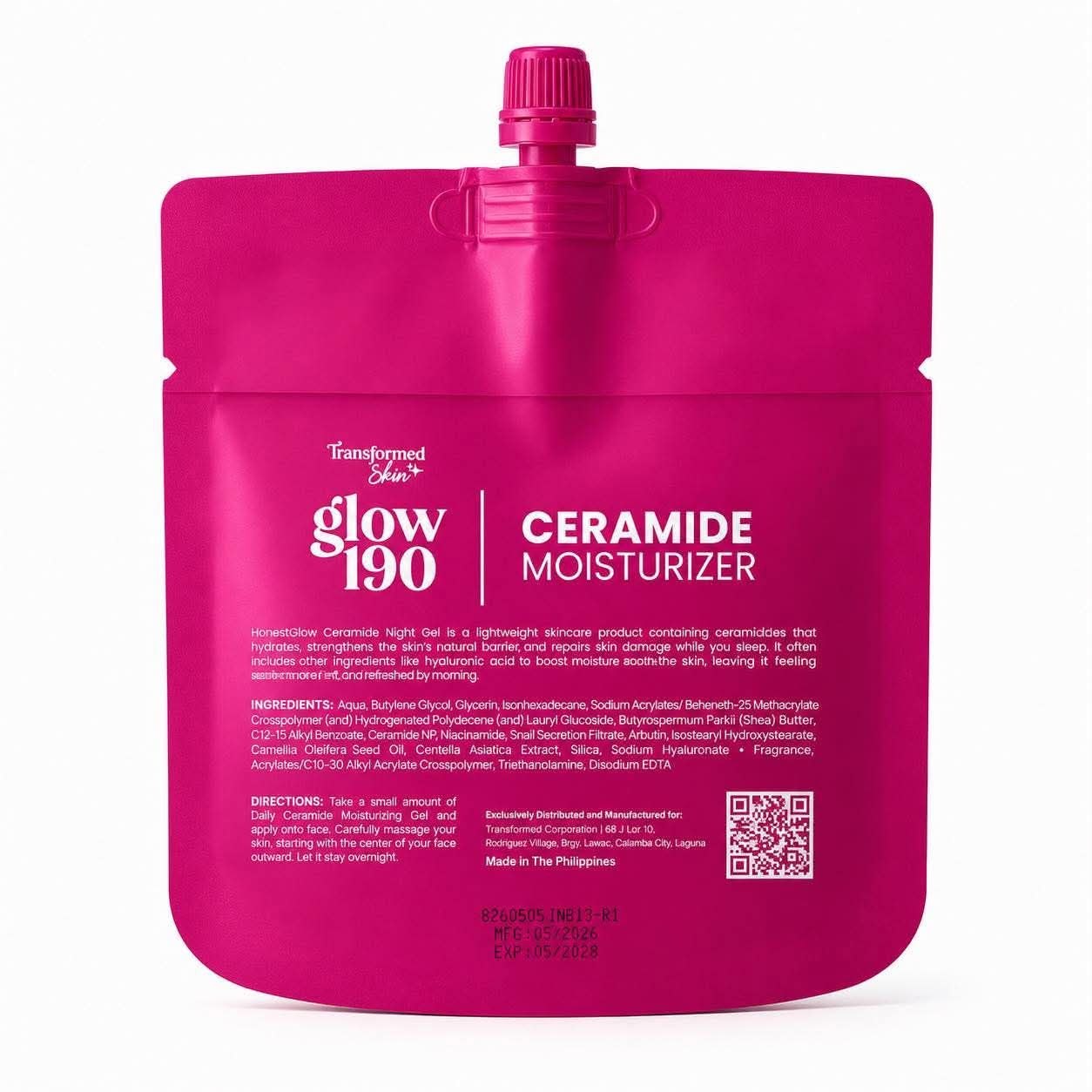 Honest Glow-Transformed Skin Glow 190 Ceramide Moisturizer – 50g.