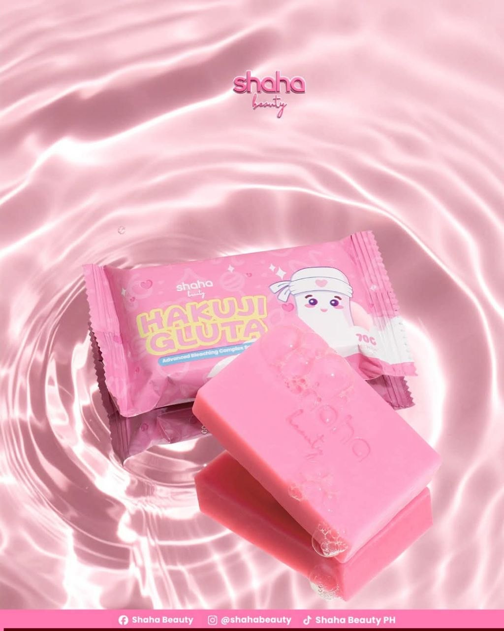 Shaha Beauty Hakuji Gluta Soap (3 Bars x 70g)