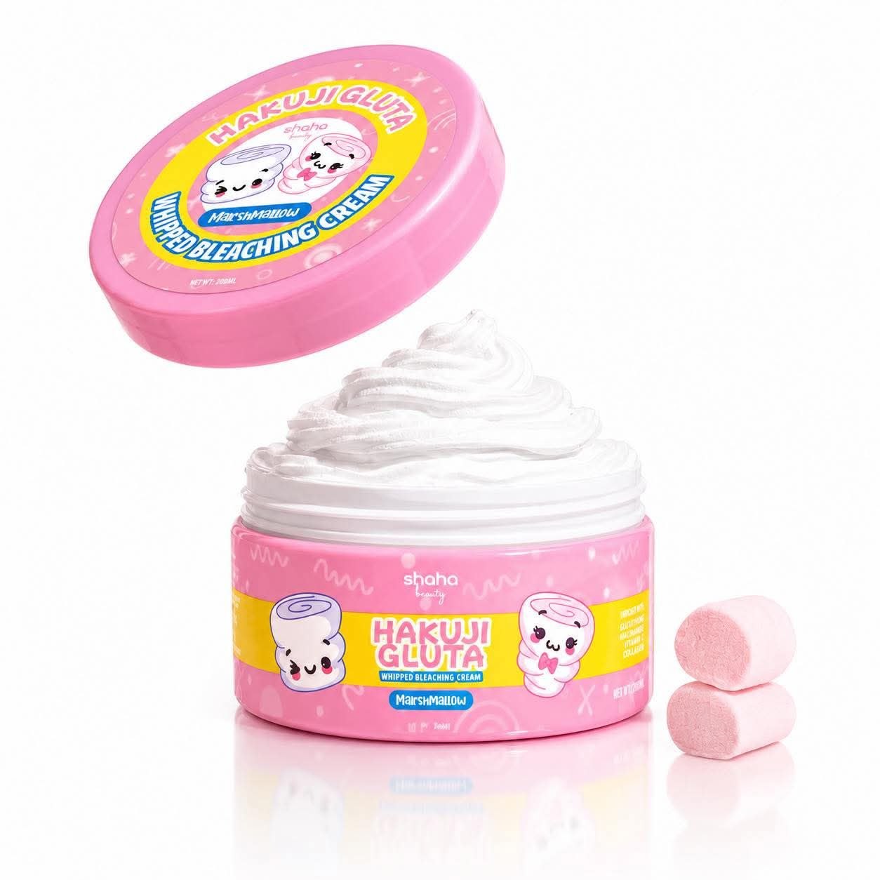 Shaha Beauty Hakuji Gluta Marshmallow Whipped Bleaching Cream 200ml