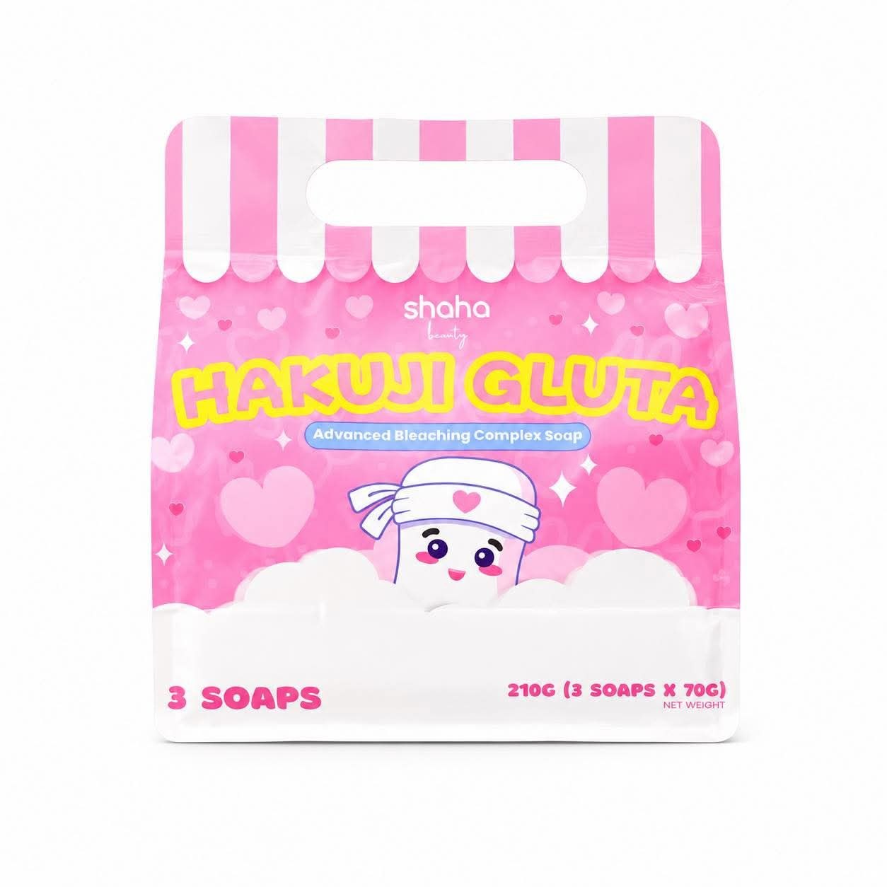 Shaha Beauty Hakuji Gluta Soap (3 Bars x 70g)