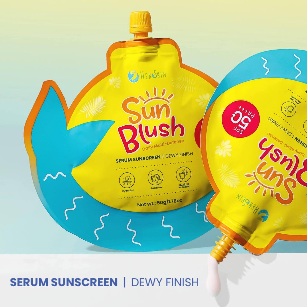 HERSKIN Sun Blush SPF 50 PA+++ Daily Multi-Defense Serum Sunscreen - 50g
