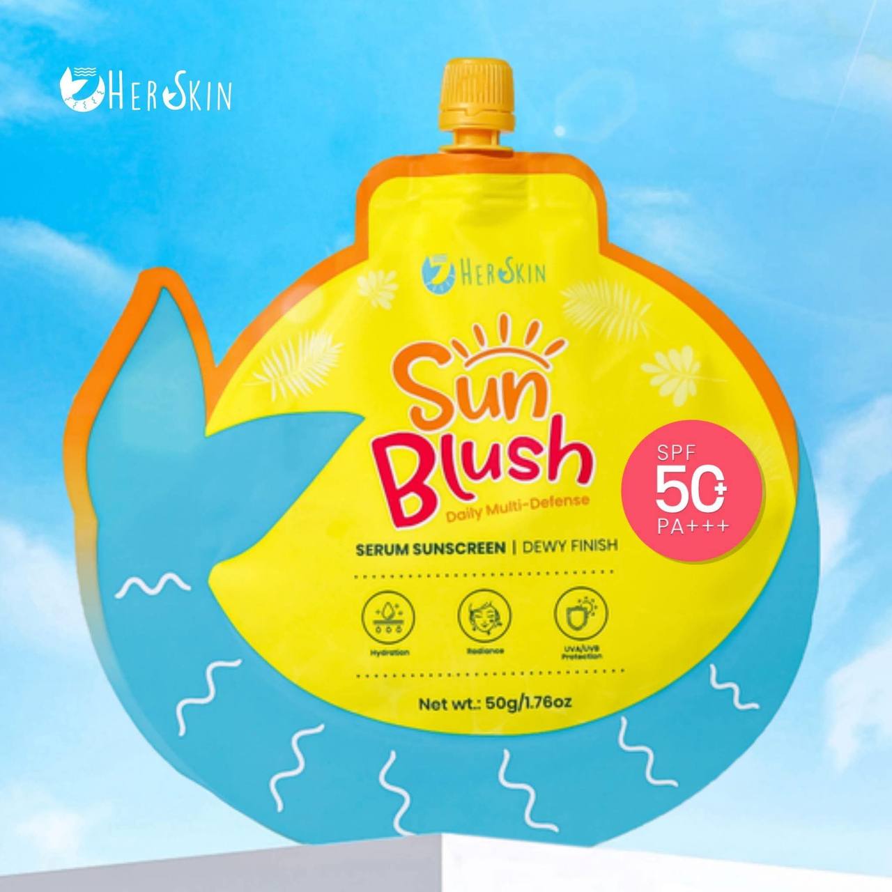 HERSKIN Sun Blush SPF 50 PA+++ Daily Multi-Defense Serum Sunscreen - 50g