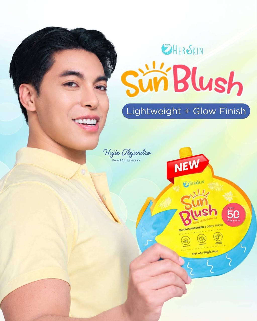 HERSKIN Sun Blush SPF 50 PA+++ Daily Multi-Defense Serum Sunscreen - 50g
