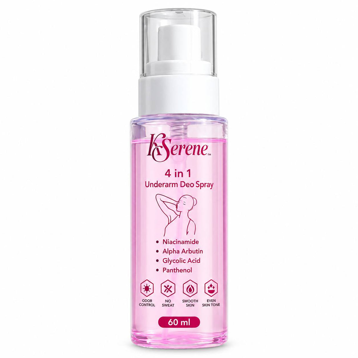 KSerene 4 in 1 Underarm Deo Spray 60ml