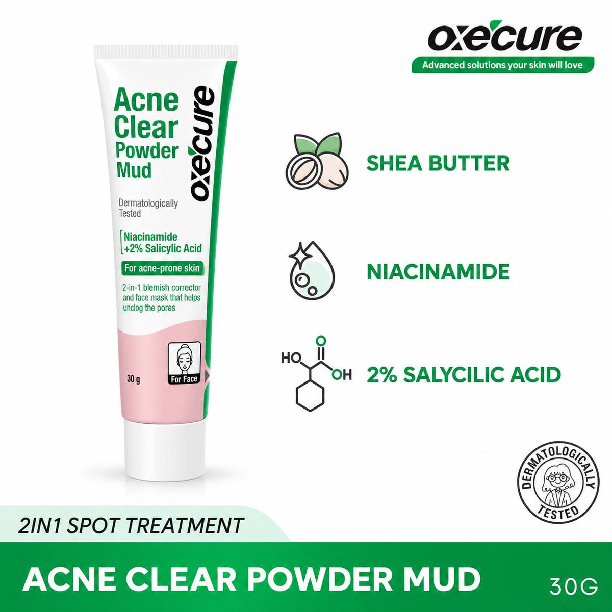 Oxecure Acne Clear Powder Mud 30g
