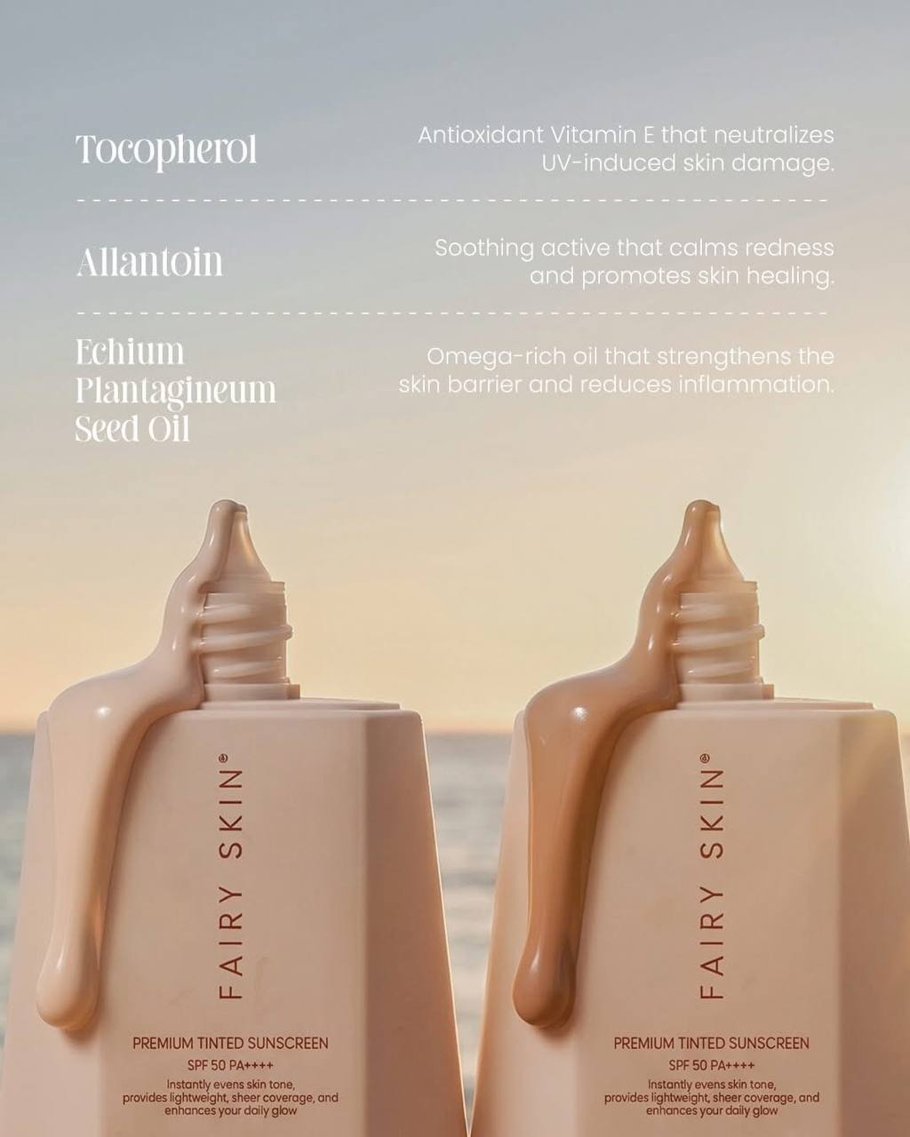 FAIRY SKIN Tinted Sunscreen 50g (Light & Medium)