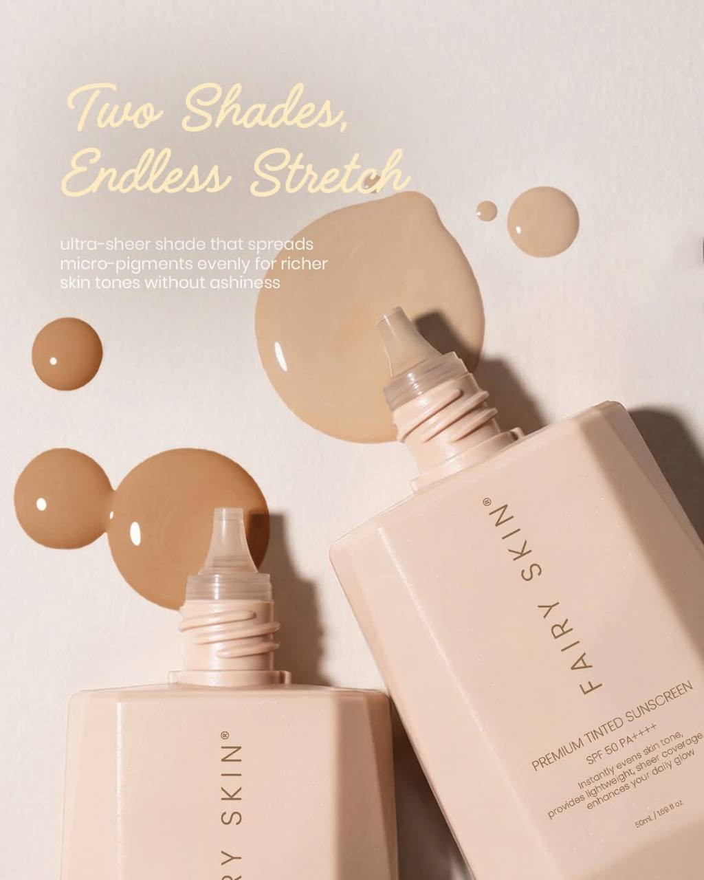 FAIRY SKIN Tinted Sunscreen 50g (Light & Medium)