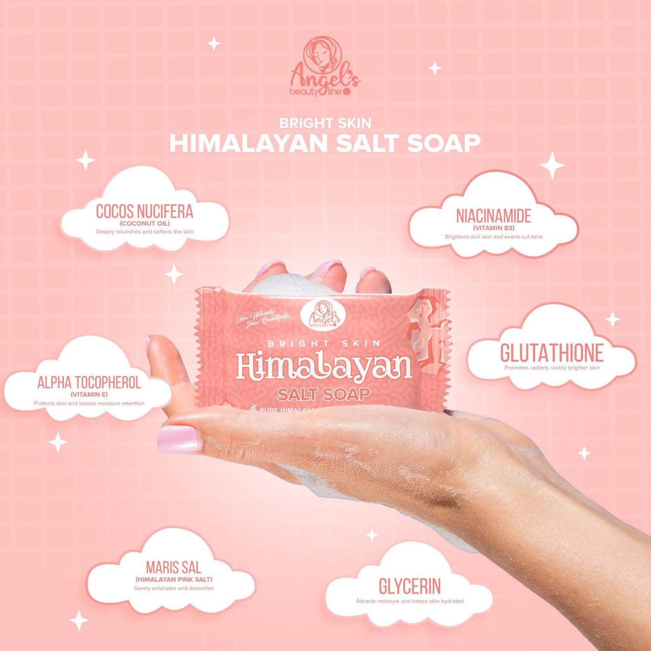 ANGEL'S Himalayan Salt Soap – Deep Cleansing and Brightening Bar