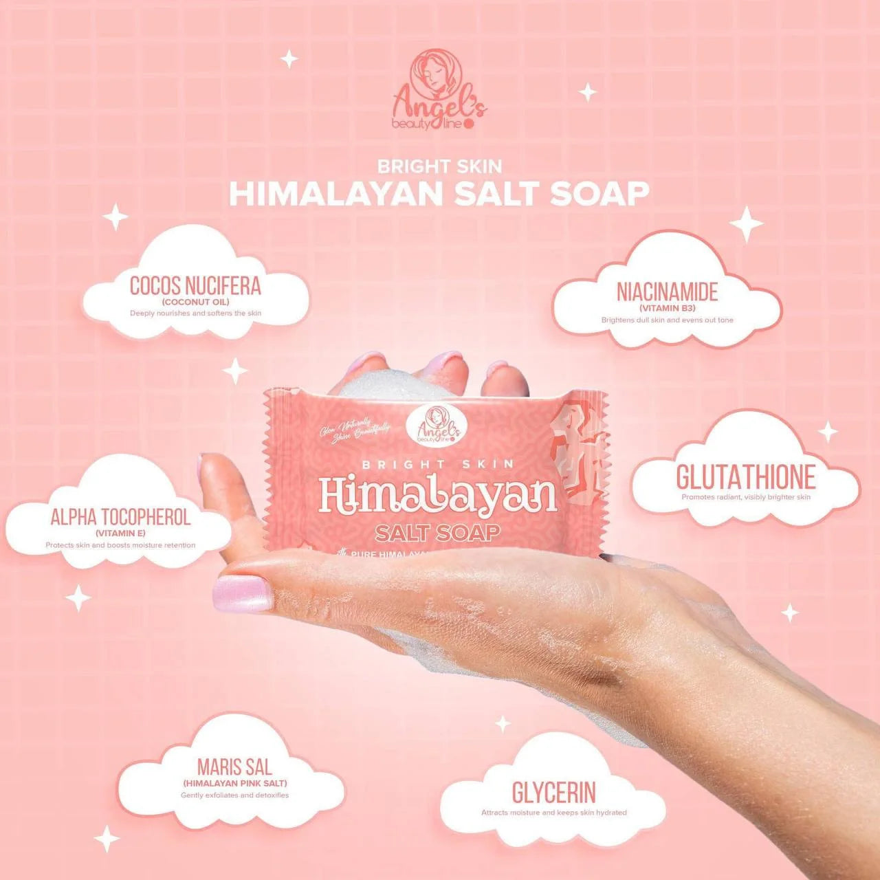 Angel’s Beautyline Bright Skin Himalayan Salt Soap Pack