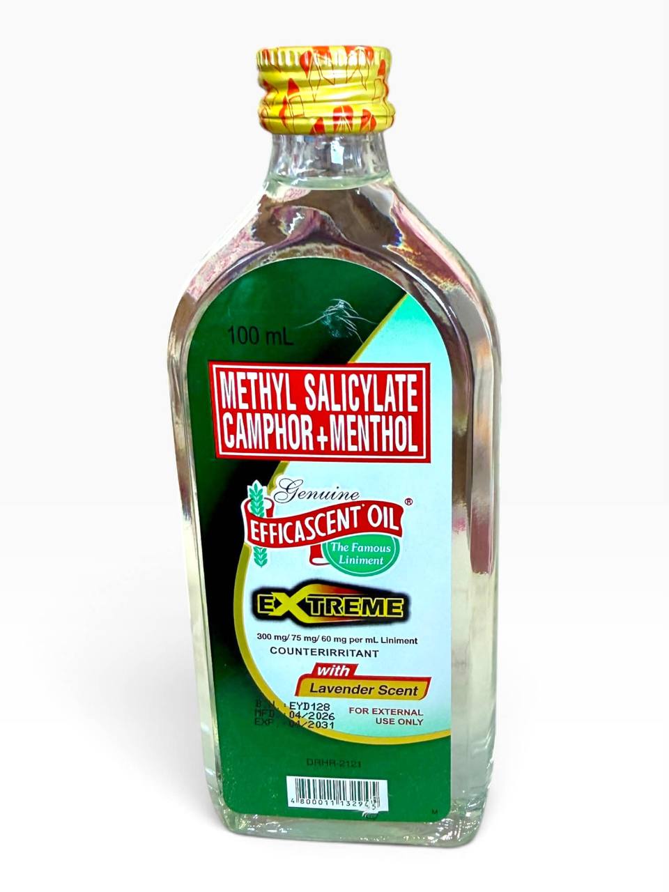 Efficascent Oil - Methyl Salicylate Camphor + Menthol (Extreme & Extra Strength) 100ml