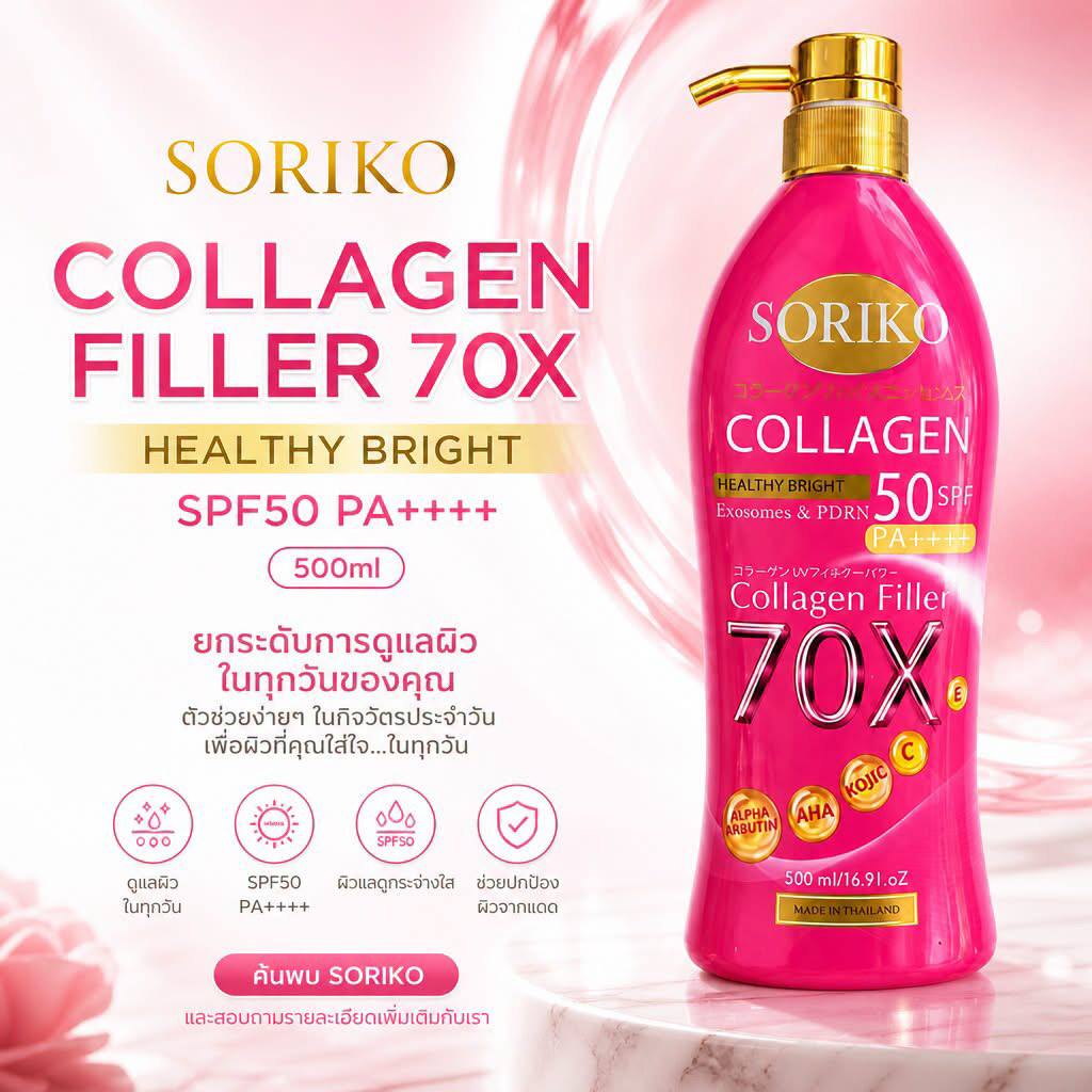 SORIKO Healthy Bright SPF50 PA++++ Body Lotions 500ml