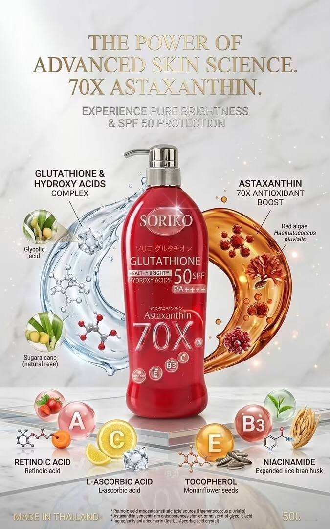 SORIKO Healthy Bright SPF50 PA++++ Body Lotions 500ml