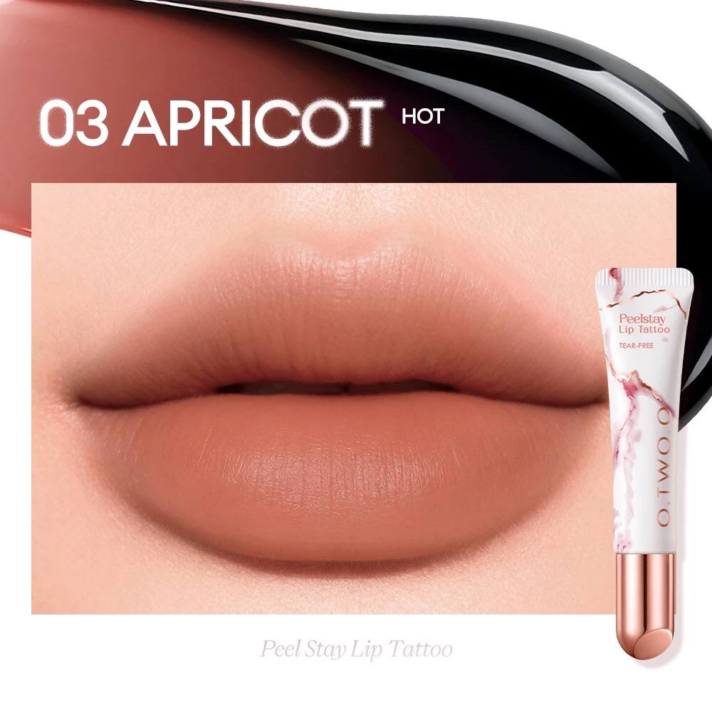 O.TWO.O Peel Stay Lip Tattoo- Color Locking Peel-Off lip Gloss