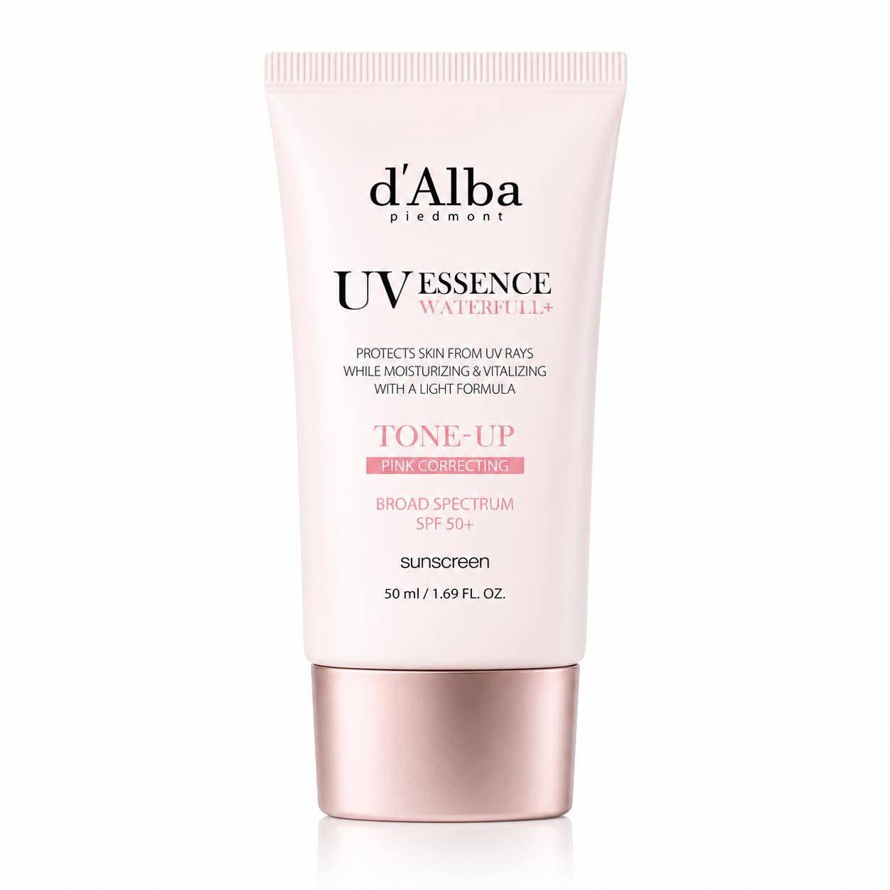 d’Alba UV Essence Waterfull+ Tone-up Pink Correcting Sun Cream SPF50+