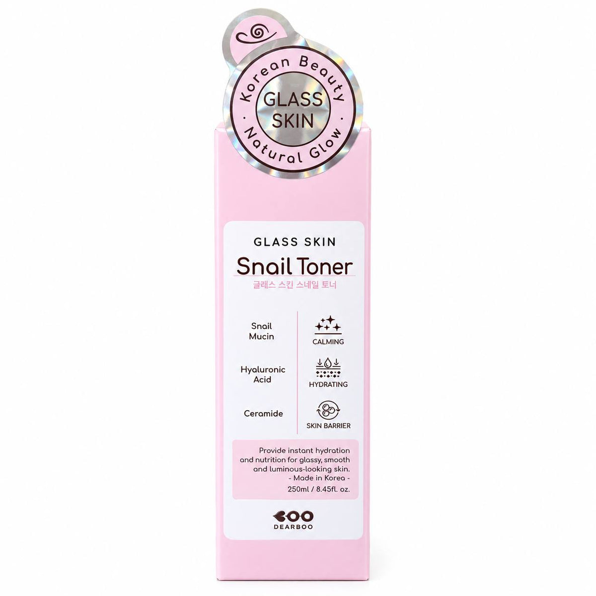 DEARBOO Glass Skin Snail Toner (250ml / 8.45 fl. oz.)