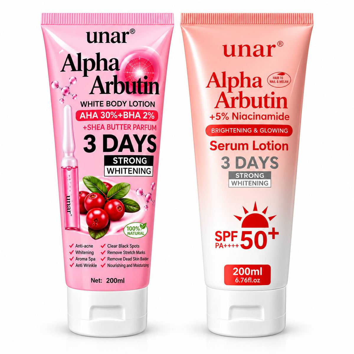 Unar Brightening Serum Lotion 200ML